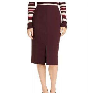 Hugo Boss Deep Burgundy Pencil Skirt